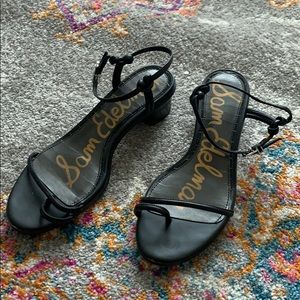 Strappy black croc Sam Edelman sandals
